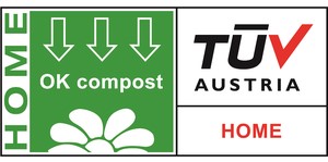 Label voor composteerbaarheid in een thuiscomposteersysteem